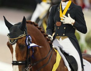 Paula Matute Guimon on the Dutch harness horse Tarpan (by Waterman)