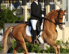 Katrina Sadis and Poldy at the 2014 Global Dressage Festival in Wellington, FL :: Photo © Astrid Appels