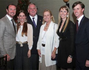 Chester Weber, Sophia Garcida, Tucker Johnson, Jane Forbes Clark, My Weber and Ben Maher at the 2014 Soiree du Cheval in Wellington