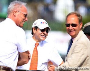 FEI Dressage Director Trond Asmyr and judges Cesar Torrente (COL) and Bo Jena (SWE) at the 2014 CDIO Wellington :: Photo © Astrid Appels