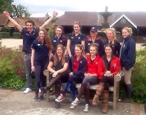 The British junior and young riders at the pre Euro training camp in Windsor