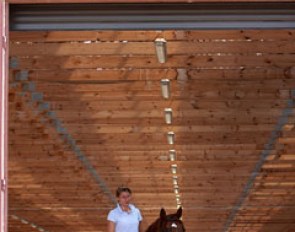 Dominika Krasko-Bialek at the Centurion Dressage Centre in Zareby, Poland