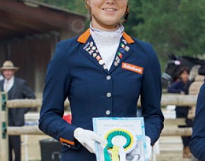 Daphne van Peperstraten wins the pony classes at the 2015 CDI Biarritz :: Photo © Rui Pedro Godinho