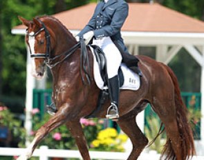 Gretha Ferreira Veldman on Philippe Jorissen's former Grand Prix ride Le Beau