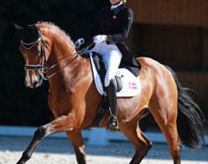 Danish young rider Mikala Mejlgaard Jensen and Uno IV at the 2015 CDI Compiegne :: Photo © Astrid Appels