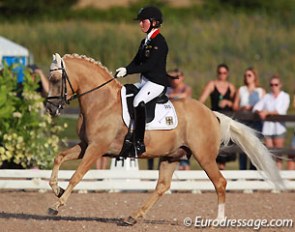 Nadine Krause and Cyrill in the individual test at the 2015 European Pony Championships :: Photo © Astrid Appels