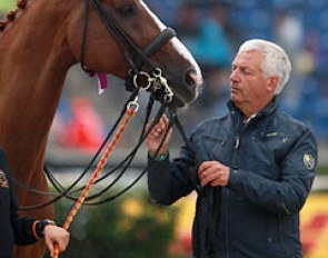 Trainer Ton de Ridder with Delgado
