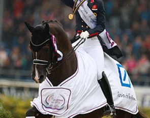 Charlotte Dujardin and Valegro win the 2015 European Dressage Championships :: Photo © Astrid Appels