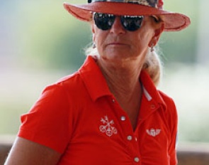 Swiss youth team trainer Heidi Bemelmans at the 2015 European Junior and Young Riders Championships :: Photo © Astrid Appels