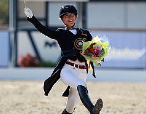 Hannah Erbe in her lap of honour