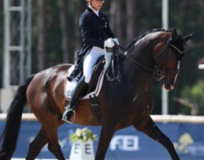 Individual test gold medalist Hannah Erbe finished sixth on Carlos in the Kur to Music after some issues with the flying changes. 