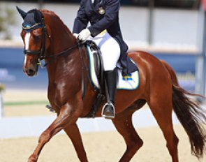 Beatrice Ivarsson and Charles at the 2015 European Junior/Young Riders Championships :: Photo © Astrid Appels