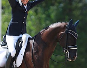 Juan Matute Guimon cheers at the end of his freestyle ride on Dhannie