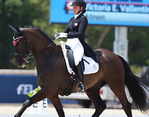 Atnon (by De Noir x Akinos) at the 2015 European Junior Riders Championships :: Photo © Astrid Appels