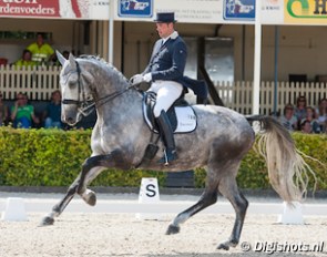 Jeroen Okkema and Rolling Stone at the 2015 Dutch Dressage Championships :: Photo © Digishots