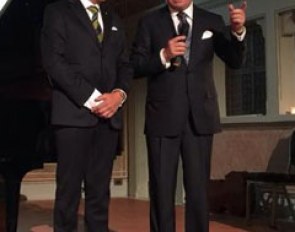 Cesar Parra and Kamel Ghribi at the official presention of the GK Horses' Dressage Project at the Four Seasons in Florence, Italy