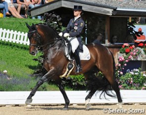 Victoria Max-Theurer and Augustin OLD win the Manfred Swarovski Memorial Trophy at the 2015 CDI Fritzens :: Photo © Selene Scarsi