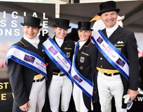 Germany stamped their authority all over the fourth leg of the FEI Nations Cup 2015 at CDIO Hagen. Isabell Werth, Kristina Broring-Sprehe, Jessica von Bredow-Werndl and Hubertus Schmidt :: Photo © Karl-Heinz Freiler