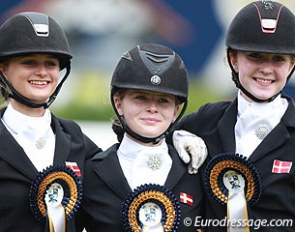 The Danish team with Anne Sophie Sorensen, Nikoline Ulrich, and Louise Christensen