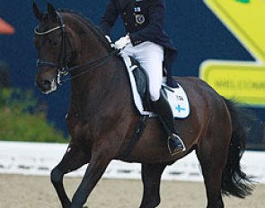 Finnish young rider Julius von Staff-Reitzenstein on Stepdancer at the 2015 CDIO-YR Hagen :: Photo © Astrid Appels