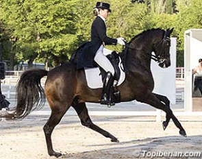 Carmen Naesgaard and Ricardo at the 2015 Spanish Dressage Championships :: Photo © Top Iberian