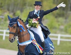 Eevamaria Porthan-Brodell and Solos Lacan win the 2015 Finnish Grand Prix Championships :: Photo © Satu Pirinen