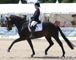 Anja Engelbart and Fusion OLD at the 2015 Rastede Bundeschampionate qualifier :: Photo © LL-foto