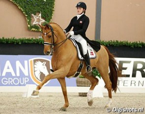 Cathrine Dufour and Atterupgaards Cassidy at the 2015 CDI Roosendaal Indoor :: Photo © Digishots
