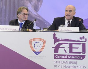Frank Kemperman and John Madden at the 2015 FEI General Assembly