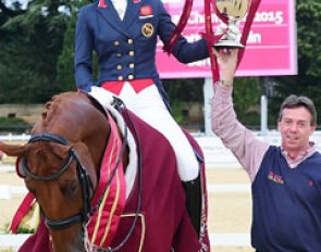 Charlotte Dujardin and Barolo win the 2015 British Grand Prix Championships :: Photo © Kevin Sparrow