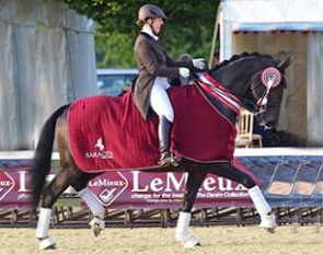 Becky Moody and Carinsio win the Inter I Kur championship at the 2015 British Dressage Championships :: Photo © Kevin Sparrow