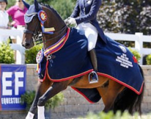 Catherine Chamberlain and Avesto van Weltevreden are the 2015 U.S. Young Riders Champions :: Photo © Sue Stickle