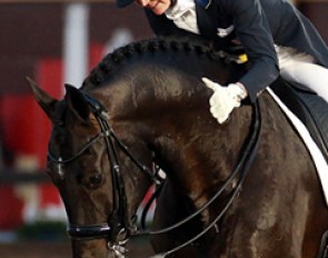 Katherine Bateson gives Alcazar a big pat