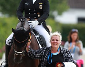 Piotrowski and Sir Diamond heading towards the prize giving ceremony