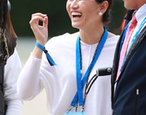 Legolas and Rosamunde's owner Akiko Yamazaki, wife to Yahoo founder Jerry Yang and a Grand Prix rider herself.