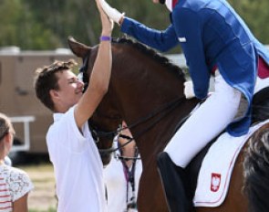 Zuzanna Haber gets a high five