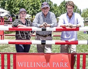 Paula Ward (EA CEO), Terry Snow and eventing rider Chris Burton :: Photo © Stephen Mowbray