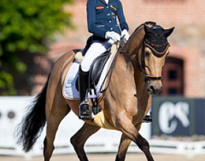 Lucie-Anouk Baumgurtel and Massimiliano win the team test at the 2016 European Pony Championships :: Photo © Digishots