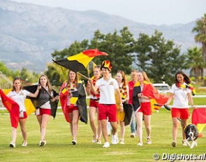 The Belgian teams at the 2016 European Junior and Young Riders Championships in Oliva Nova, Spain :: Photo © Digishots