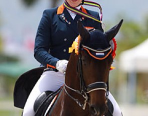 Jasmien de Koeyer and Esperanza at the 2016 European young riders championships :: Photo © Astrid Appels