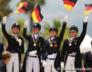 Gold for Team Germany at the 2016 European Junior Riders Championships in Oliva Nova, Spain :: Photo © Astrid Appels