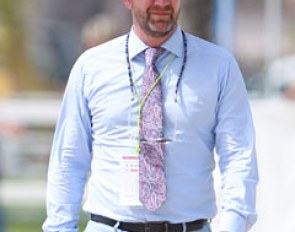Hans Christian Matthiesen officiating at the 2016 European Junior and Young Riders Championships in Oliva Nova, Spain :: Photo © Astrid Appels