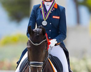 Diana van de Bovenkamp wins team silver at the 2016 European Junior Riders Championships :: Photo © Digishots