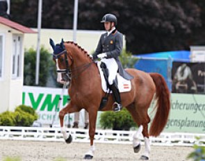 Spanish Pablo Gomez Molina on Yeguada de Ymas' Dutch bred Tarpan