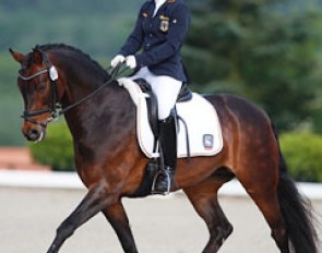 Germany's 2009 and 2011 European Championship team pony Cinderella back in action after a long period of injury with new owner Eileen Henglein