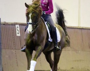 Angelika Frömming made Pauline Borde count to practise the flying changes. The 13-year-young face says it all!