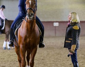 Niina Kirjorinne came over from Finland to ride on Anke Möller's gelding Fort Knox.