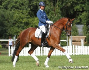 Friederike Schulz-Wallner and Arosa at the 2016 Trakehner Championships :: Photo © Stephan Bischoff