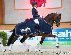 Adelinde Cornelissen and Henkie at the 2016 KWPN Stallion competition qualifier in Kronenberg :: Photo © Leanjo de Koster