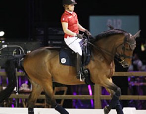 Isabell Werth brought Emilio along for training